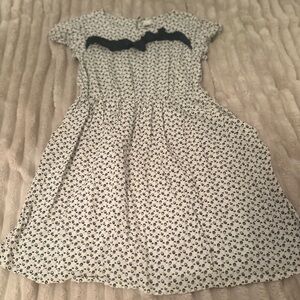 Zara Kids Dress with Black and White Floral Pattern